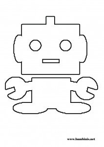 robot coloring page