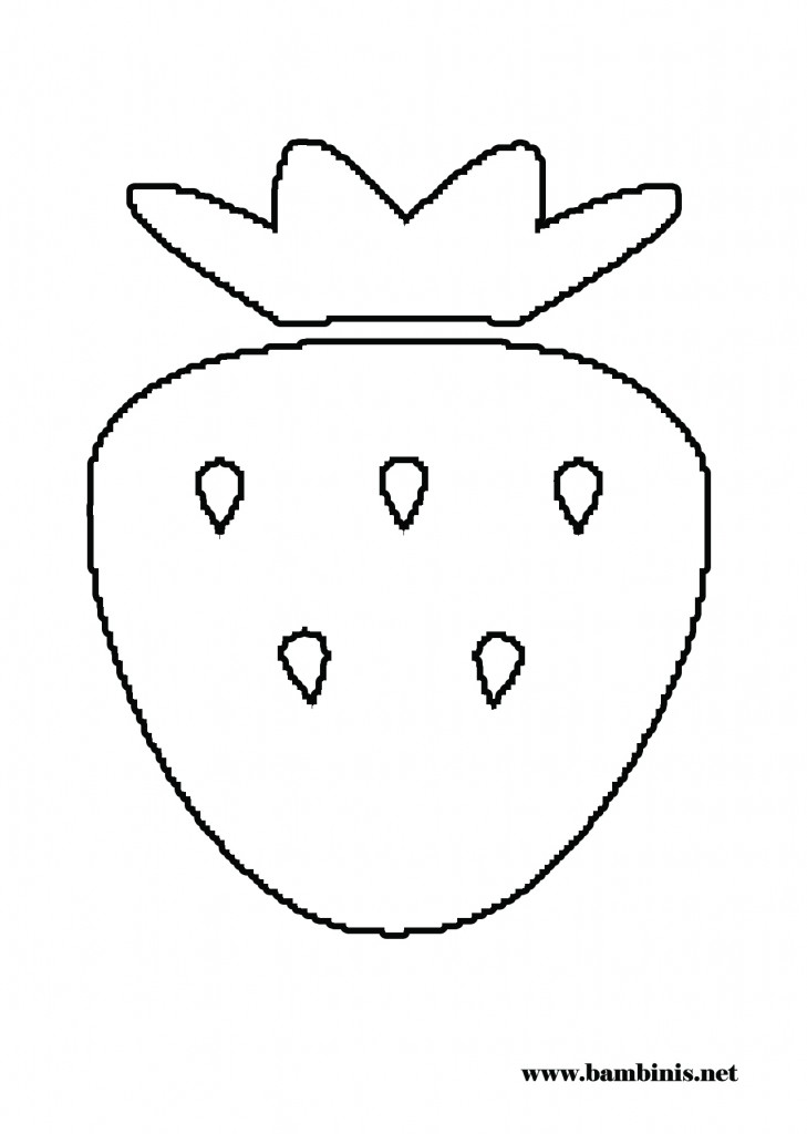 strawberry coloring page | Bambinis